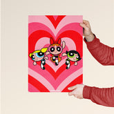 Powerpuff Girls Heart Trio Art Print